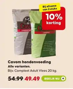 Pets Place Cavom hondenvoeding aanbieding