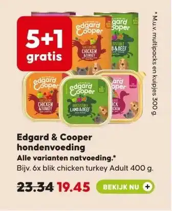 Pets Place Edgard & Cooper hondenvoeding aanbieding