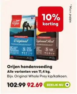 Pets Place Orijen hondenvoeding aanbieding