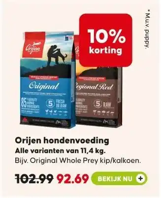 Pets Place Orijen hondenvoeding aanbieding