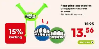 Pets Place Rogz grinz tandenballen aanbieding