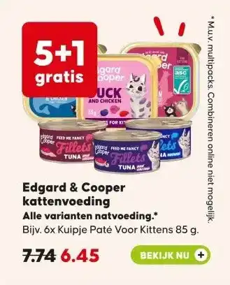 Pets Place Edgard & Cooper kattenvoeding aanbieding