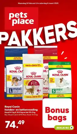 Pets Place Royal Canin honden- en kattenvoeding aanbieding