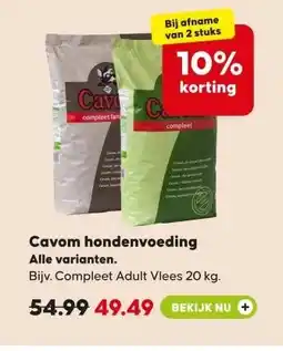 Pets Place Cavom hondenvoeding aanbieding