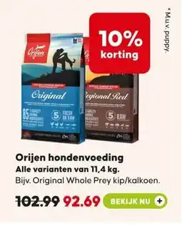 Pets Place Orijen hondenvoeding aanbieding