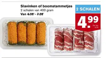 Hoogvliet Slavinken of boomstammetjes 400g aanbieding