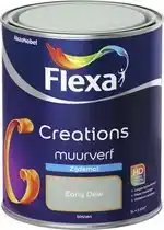 Praxis Flexa muurverf Creations zijdemat early dew 1L aanbieding