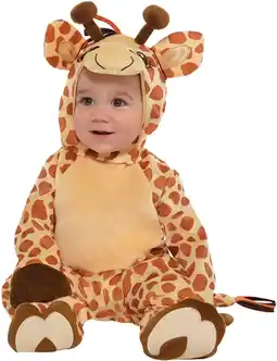 Amazon amscan 9902076 Baby Giraffe Kostuum met afneembare hoodie - Leeftijd 0-6 Maanden - 1 PC aanbieding