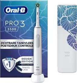 Amazon Oral-B Pro 3 3500 White Elektrische Tandenborstel, 1 Reisetui, 1 Opzetborstel, Ontworpen Door Braun aanbieding