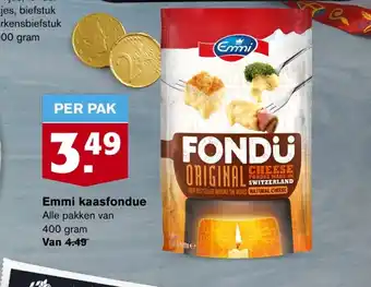 Hoogvliet Emmi kaasfondue 400g aanbieding