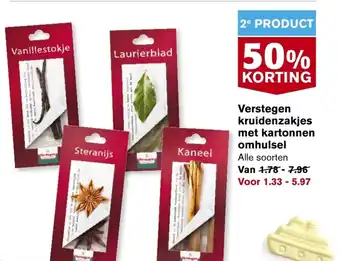 Hoogvliet Verstegen kruidenzakjes met kartonnen omhulsel aanbieding