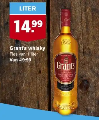 Hoogvliet Grant's whisky 1L aanbieding