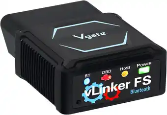 Amazon vLinker FS OBD2 Bluetooth-scanner Kenmerkend Hulpmiddel voor iPhone, Android, and Windows aanbieding