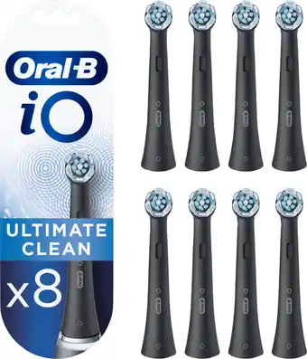 Coolblue Oral-B iO Ultimate Clean Zwart met kleurindicator (8 stuks) aanbieding