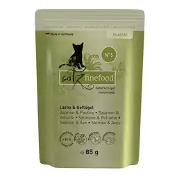 Zooplus catz finefood Puur Maaltijdzakjes 8 x 80/85 g Kattenvoer - Zalm & Gevogelte aanbieding