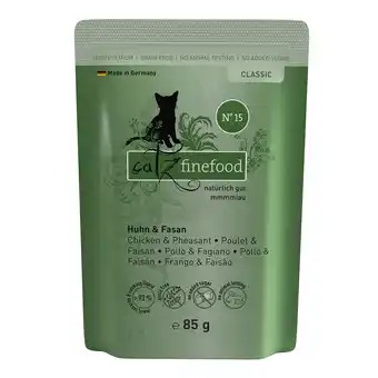 Zooplus 85g Puur Maaltijdzakjes 8 x 80/ Kip & Fazant catz finefood Kattenvoer aanbieding