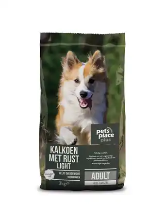 Pets Place Pets Place Plus Hond Adult Light Kalkoen&Rijst - Hondenvoer aanbieding