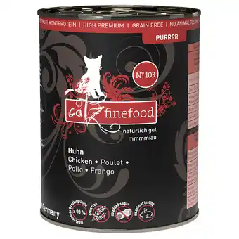 Zooplus catz finefood Puur Blikken 6 x 400/375 g Kattenvoer - no. 103 kip (6 x 400 g) aanbieding