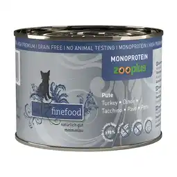 Zooplus 6x200g Kalkoen Monoprotein Catz Finefood Kattenvoer aanbieding