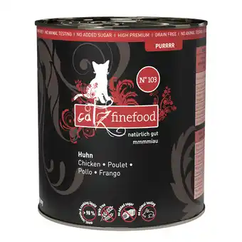 Zooplus 6 x 800g catz finefood Purrrr No.103 Kip natvoer voor katten aanbieding