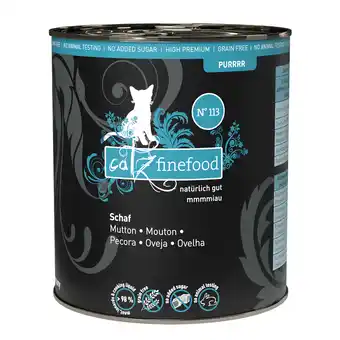 Zooplus 6 x 800g catz finefood Purrrr No.113 nat schapenkattenvoer aanbieding