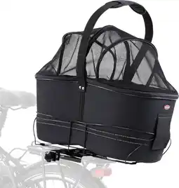 Pets Place Trixie Fietsmand Long Voor Brede Bagagedragers - Hondenfiets-accessoires - 49x29x60 cm Zwart aanbieding