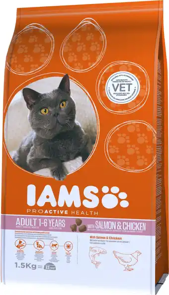 Pets Place Iams Cat Adult Zalm - Kattenvoer aanbieding