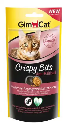 Pets Place Gimcat Crispy Bits Anti-Hairball - Kattensnack - 40 g aanbieding