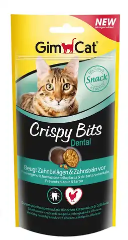 Pets Place Gimcat Crispy Bits Dental - Kattensnack - 40 g aanbieding