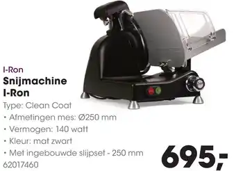 HANOS Snijmachine I-Ron aanbieding