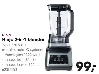 HANOS Ninja 2-in-1 blender aanbieding