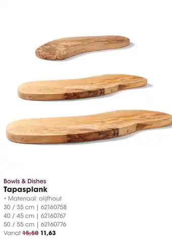 HANOS Bowls & Dishes Tapasplank aanbieding