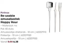 HANOS Pintinox Re-usable amusebestek Happy Hour aanbieding