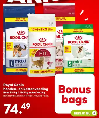 Pets Place Royal Canin honden en kattenvoeding aanbieding