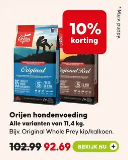 Pets Place Orijen hondenvoeding aanbieding