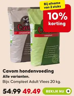 Pets Place Cavom hondenvoeding aanbieding