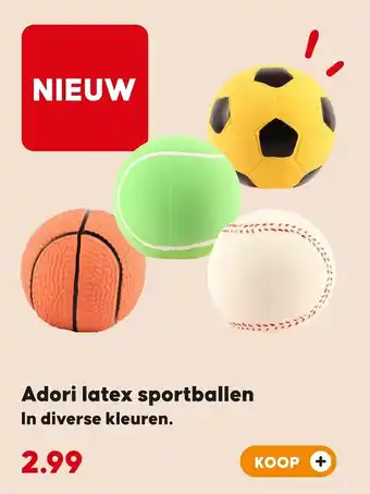 Pets Place Adori latex sportballen aanbieding