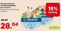 Pets Place Seresto anti-vlo en tekenmiddelen aanbieding