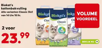 Pets Place Biokat's kattenbakvulling aanbieding