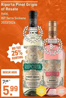 Gall & Gall Riporta Pinot Grigio of Rosato aanbieding