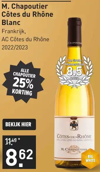 Gall & Gall M. Chapoutier Côtes du Rhône Blanc aanbieding