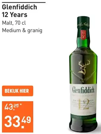 Gall & Gall Glenfiddich 12 Years aanbieding