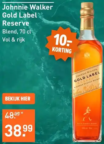 Gall & Gall Johnnie Walker Gold Label Reserve aanbieding