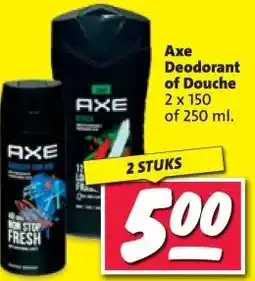 Nettorama Axe Deodorant of Douche aanbieding