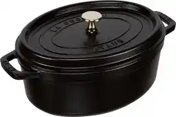 Bol.com Staub Braadpan Ovaal Cocotte Zwart - ø 29 cm / 4.2 liter aanbieding