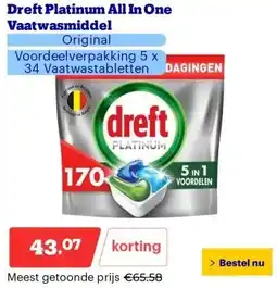 Bol.com Dreft Platinum All In One Vaatwasmiddel aanbieding