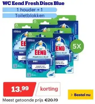 Bol.com WC Eend Fresh Discs Blue aanbieding