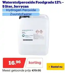 Bol.com Waterstofperoxide Foodgrade 12% Jerrycan aanbieding