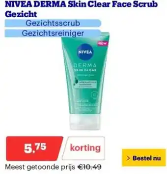 Bol.com NIVEA DERMA Skin Clear Face Scrub Gezicht aanbieding