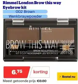 Bol.com Rimmel London Brow this way Eyebrow kit aanbieding